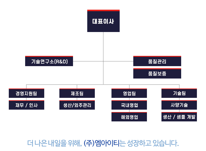 (주)엠아이티 조직도